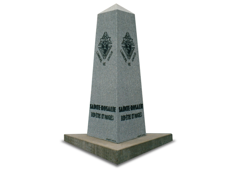 Chevaliers de Colomb de Sainte-Rosalie - Monument commémoratif - Granites William