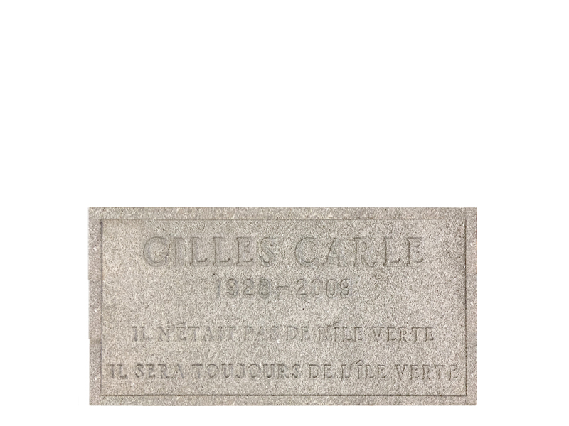 Plaque Gilles Carle - Cimetière de L&amp;#039;Île Verte - Monument Commémoratif - Granites William