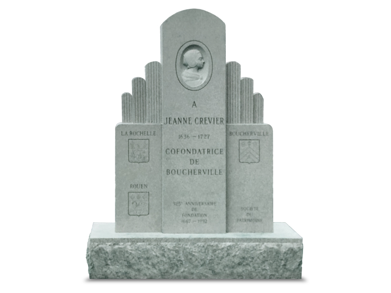 Jeanne Crevier - Fondatrice de Boucherville - Monument Commémoratif - Les Monuments Roger Fontaine