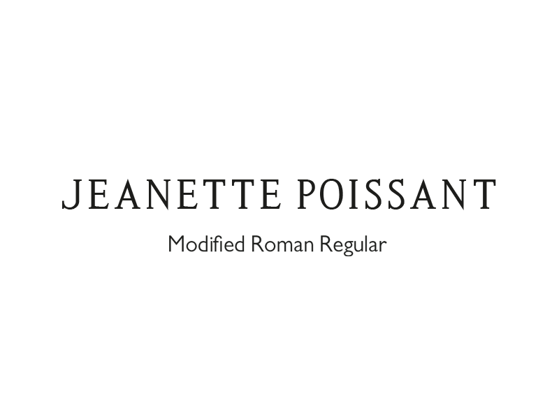 Texte - Lettrage Modified-Roman-Regular - B